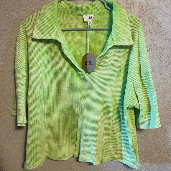 Bibi cropped waffle knit top - Picture 2 of 4